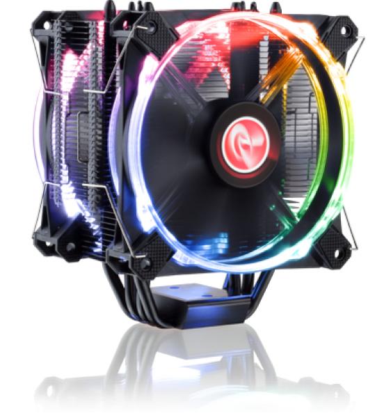 Raijintek Leto Pro, prosessorijäähdytin, musta, RGB-LED - 2x120mm