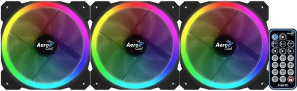 Aerocool Orbit RC 3x RGB fans with remote 120 mm