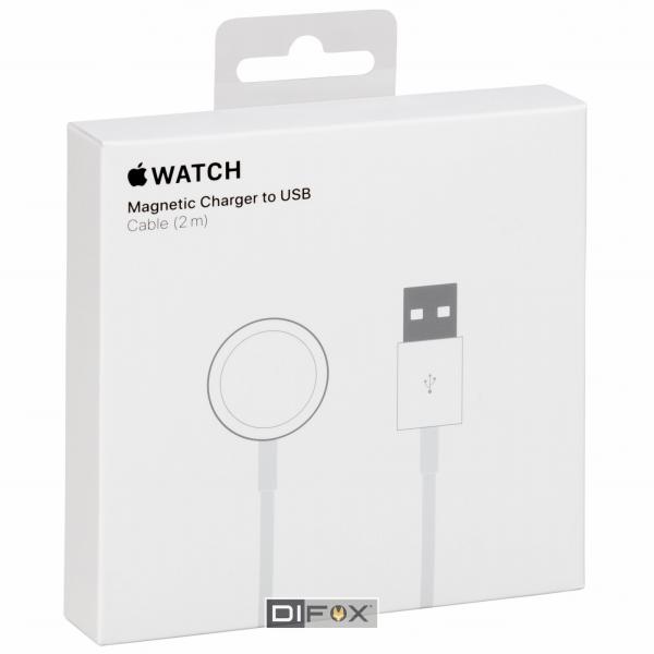 Apple Magnetic Charging Cable for the Apple Watch 2 m length with USB-A Plug