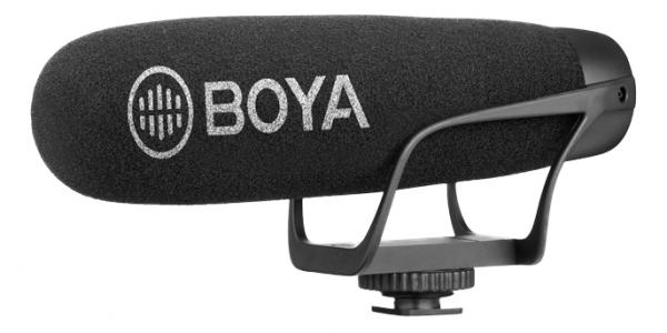 BOYA BY-BM2021 shotgun microphone for DSLR cameras, super cardioid, black