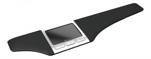 Optapad, Ergonomical optical actuator, 8 customizable buttons, touchpad, for Windows/Mac, black/silver