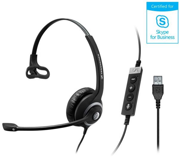 SENNHEISER WIRED MONOAURAL HEADSET, USB CONNECTIVITY AND IN-LINE CALL CONTROL MS