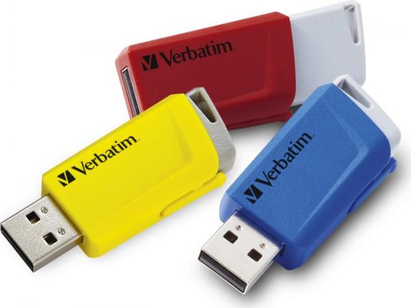 Verbatim Store N Click USB 3.0 3x 16GB Red, Blue & Yellow