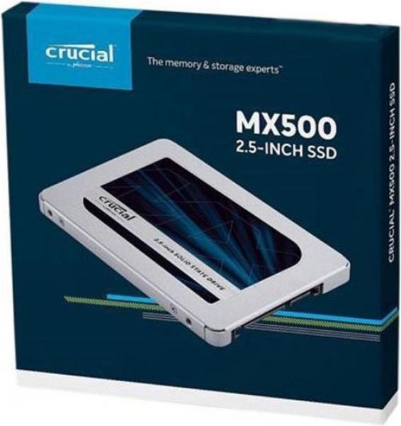 Crucial MX500, 500GB, SATA III 2.5" SSD-levy