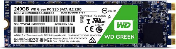 WD Green WDS240G1G0B, 240GB, SATA III M.2 SSD-levy