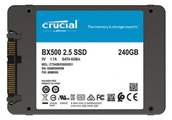 Crucial BX500 240GB SSD 3D NAND, 2,5" SATA