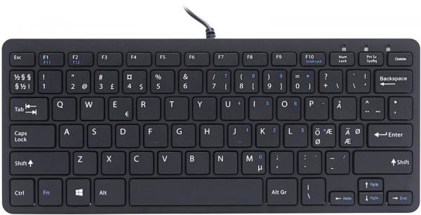 R-Go Tools Compact Keyboard (NORDIC) Black USB Mininäppäimistö