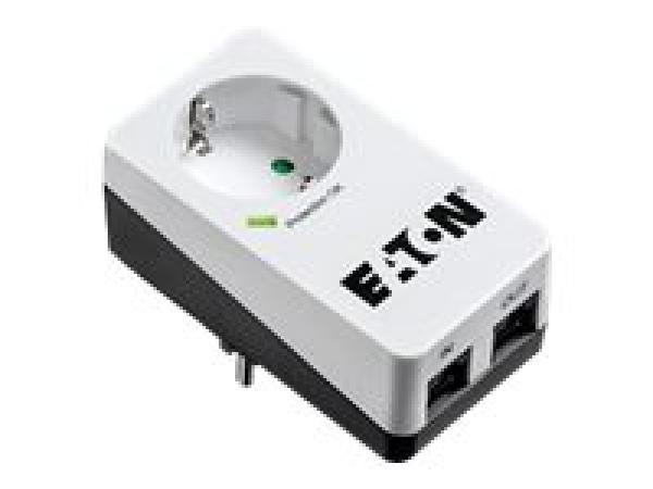 Eaton Protection Box 1 Tel@ DIN - Ylijännitesuoja - AC 220-250 V - 4000 watt - lähtöliittimet: 1 - valkoinen