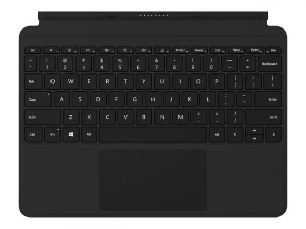 Microsoft Surface Go Type Cover - Näppäimistö - sekä kosketuslevy, kiihtyvyysmittari - taustavalaisu - tanska/suomi/norja/ruotsi - musta - kaupallinen malleihin Surface Go
