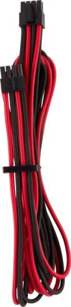 Corsair Premium Individually Sleeved EPS12V CPU cable, Type 4 (Generation 4), Punainen/Musta