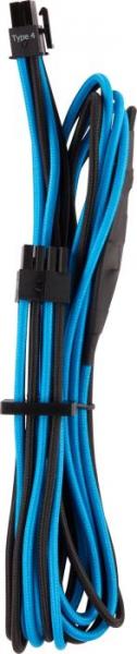 Corsair Premium Individually Sleeved EPS12V CPU cable, Type 4 (Generation 4), Sininen/Musta