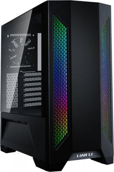 LANCOOL ll Midi-Tower, karkaistu lasi, DRGB - musta