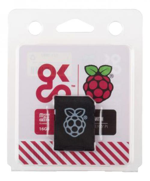OKdo Pi4 16GB MicroSD card, NOOBS for Raspberry Pi 4 pre-installed, adapter included, MicroSDHC, black