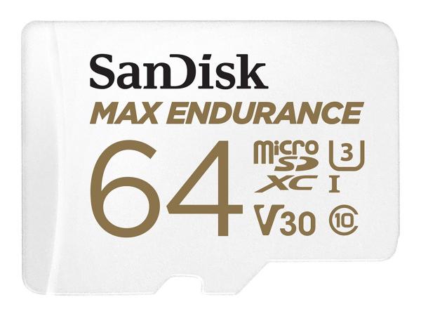 SANDISK Minneskort MicroSDXC 64GB Max Endurance med adapter