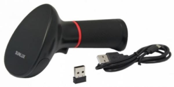 SUNLUX Wireless 2D Scanner USB Black Bluetooth (10m), WiFi (100m), 60 scan/s