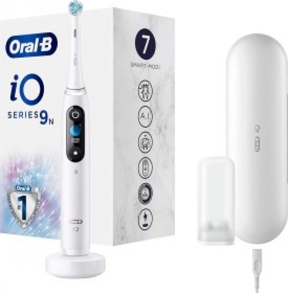 Oral-B Oral B iO -sarjan 9N valkoinen Alabaster Sähköhammasharja, 7 puhdistustilaa, ajastin
