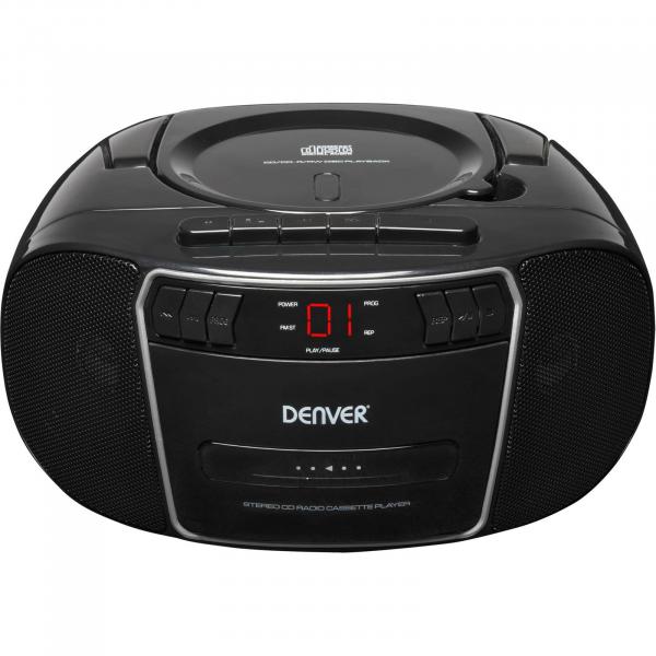 Denver TCP-40 boombox musta CD -soitin / FM-radio / kasettisoitin