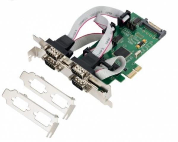 IOCREST 4x RS-232 PCI Express LowProfile, 16C550, WCH384