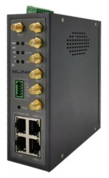 WLINK G530 5G router, AC1200 WiFi Dual SIM, 4x10/100/1000, RS-232/485, 3xIO