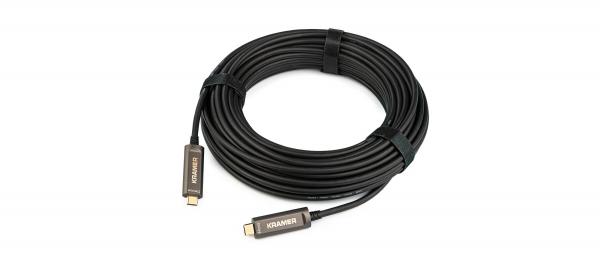 Kramer CLS-AOCU31/CC-10 - USB 3.1 GEN2 Optical USB-C (M) to USB-C (M) Cable, plug N play, 3,0m