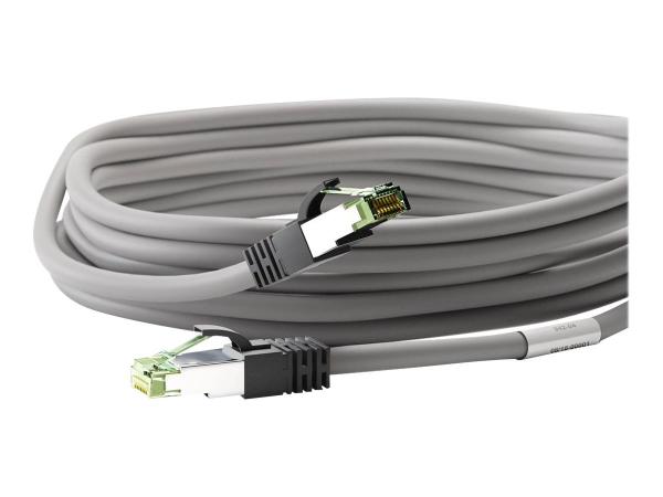 CAT 8.1 patch cable, S/FTP (PiMF), grey, 0.5m / 50cm - LSZH halogen-free, CU material