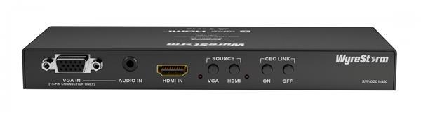 Wyrestorm SW-0201-4K - 2: 1 4K60 4: 2: 0 VGA / HDMI-automaattikytkin w. HDMI-lähtö, RS-232, CEC, CC
