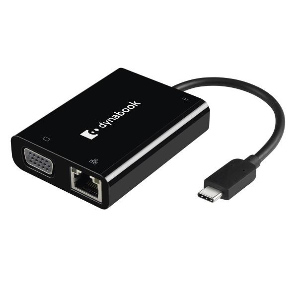 dynabook USB-C™–VGA/LAN-sovitin