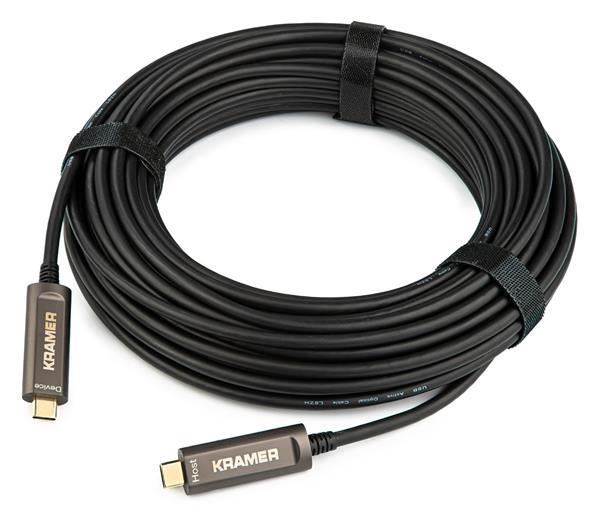 Kramer CLS-AOCU31 / CC-25 - USB 3.1 GEN-2 Optinen USB-C (M) - USB-C (M) -kaapeli, plug N play, 7,6m