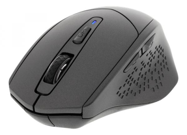 DELTACO Bluetooth-hiiri, hiljainen malli, 4 painiketta, 800 - 1600 dpi, toimii AA-paristolla, tummanharmaa