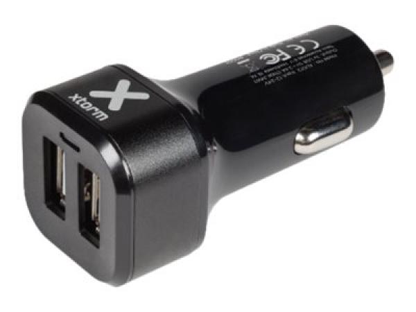 Xtorm AU012 - Auton virtasovitin - 2.4 A - 2 lähtöliittimet (USB)