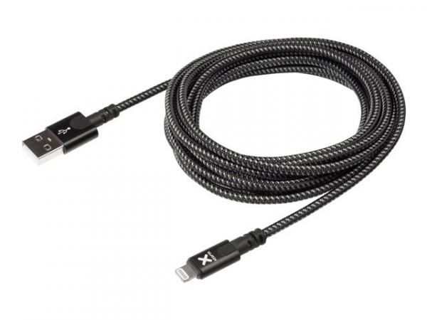 XTORM Original Lightning cable  USB (uros) to Lightning (uros) - 3m - musta malleihin Apple iPad/iPhone/iPod (Lightning)