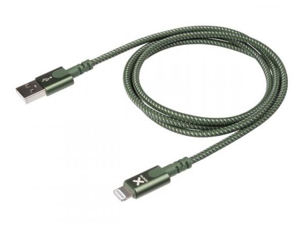 XTORM Original Lightning cable USB (uros) to Lightning (uros) - 1 m - vihreä malleihin Apple iPad/iPhone/iPod (Lightning)