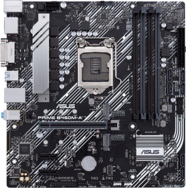 ASUS PRIME B460M-A R2.0 LGA 1200 4xDDR4 up to 128GB PCIe 4.0/3.0 4xSATA 6Gb/s DVI HDMI