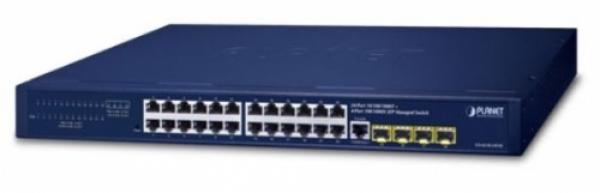 PLANET GS-4210-24T4S 24x10/100/1000 + 4xSFP Switch Web-smart/SNMP