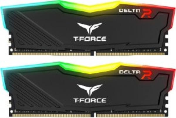 TeamGroup T-Force Delta RGB musta DIMM-sarja 16 Gt, DDR4-3600, CL18-22-22-42