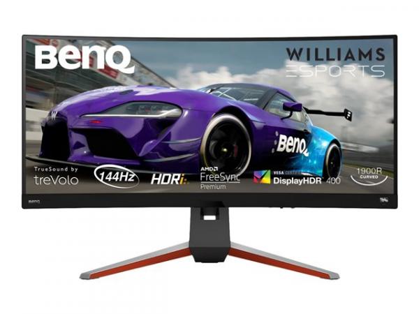 BENQ EX3415R Monitor 34inch IPS 144Hz 3440x1440 21:9 UWQHD 1ms 400cd/m2 2xHDMI 1xDP 3xUSB Curved Gaming
