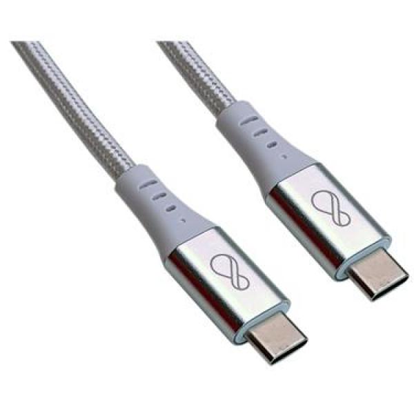 Ochno USB-C - USB-C -kaapeli Gen2, suora valkoinen 0,7 m