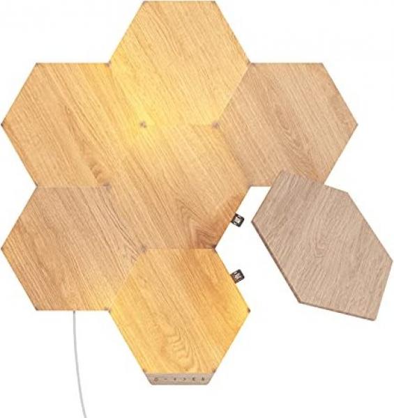 Nanoleaf Elements - Wood Look Hexagons Starter Kit- 7 Panels