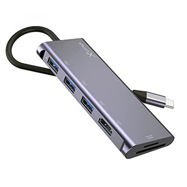 XLayer USB 3.0 HUB Typ-C 6-IN-1 Grey