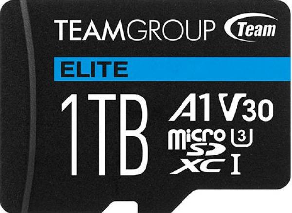TeamGroup ELITE R90 / W45 microSDXC 1TB Kit, UHS-I U3, A1, luokka 10