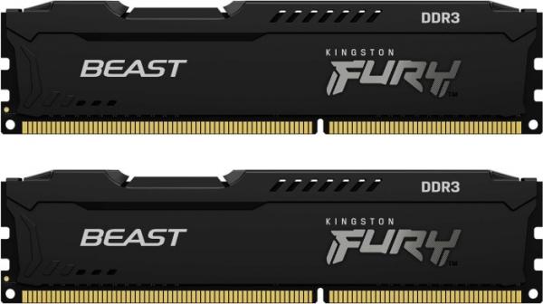 Kingston FURY Beast musta DIMM-sarja 16 Gt, DDR3-1600, CL10-10-10