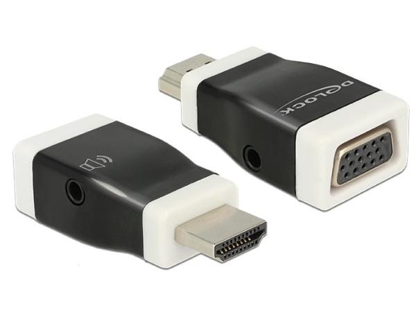 Delock Adapter HDMI-A uros > VGA naaras with Audio