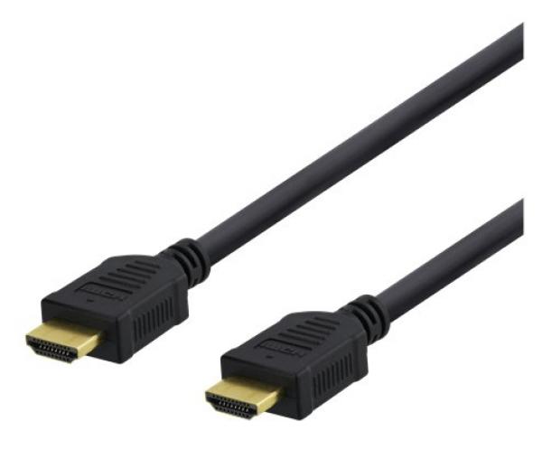 DELTACO HDMI-1015D High-Speed Premium HDMI-kaapeli, 1,5m, Ethernet, 4K UHD, musta