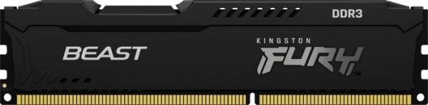 Kingston 8 Gt (1 x 8 Gt) Fury Beast, DDR3 1600MHz, CL10 -muisti, Musta