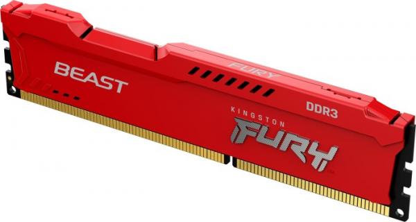 Kingston 8 Gt (1 x 8 Gt) Fury Beast, DDR3 1866MHz, CL10 -muisti, Punainen
