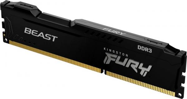 Kingston 4 Gt (1 x 4 Gt) Fury Beast, DDR3 1600MHz, CL10 -muisti, Musta