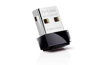 TP-LINK langaton wlan verkkokortti, nano, USB, 150Mbps, 802.11b/g/n, musta