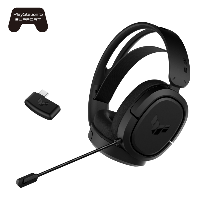ASUS TUF H1 Wireless Gaming Headset for PC, MAC, PS4/PS5, Xbox, Nintendo, Mobile devices - Black