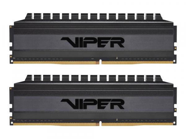 Patriot Viper 4 Blackout Series - DDR4 - pakkaus - 64 Gt: 2 x 32 Gt - DIMM 288 nastaa - 3600 MHz / PC4-28800 - puskuroimaton