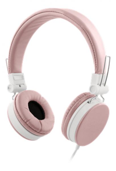 STREETZ kuulokemikrofoni, kokoon taittuva, 3,5 mm liitäntä, 1 painikkeen kaukosäädin, 1,5 m kaapeli, vaaleanpunainen
